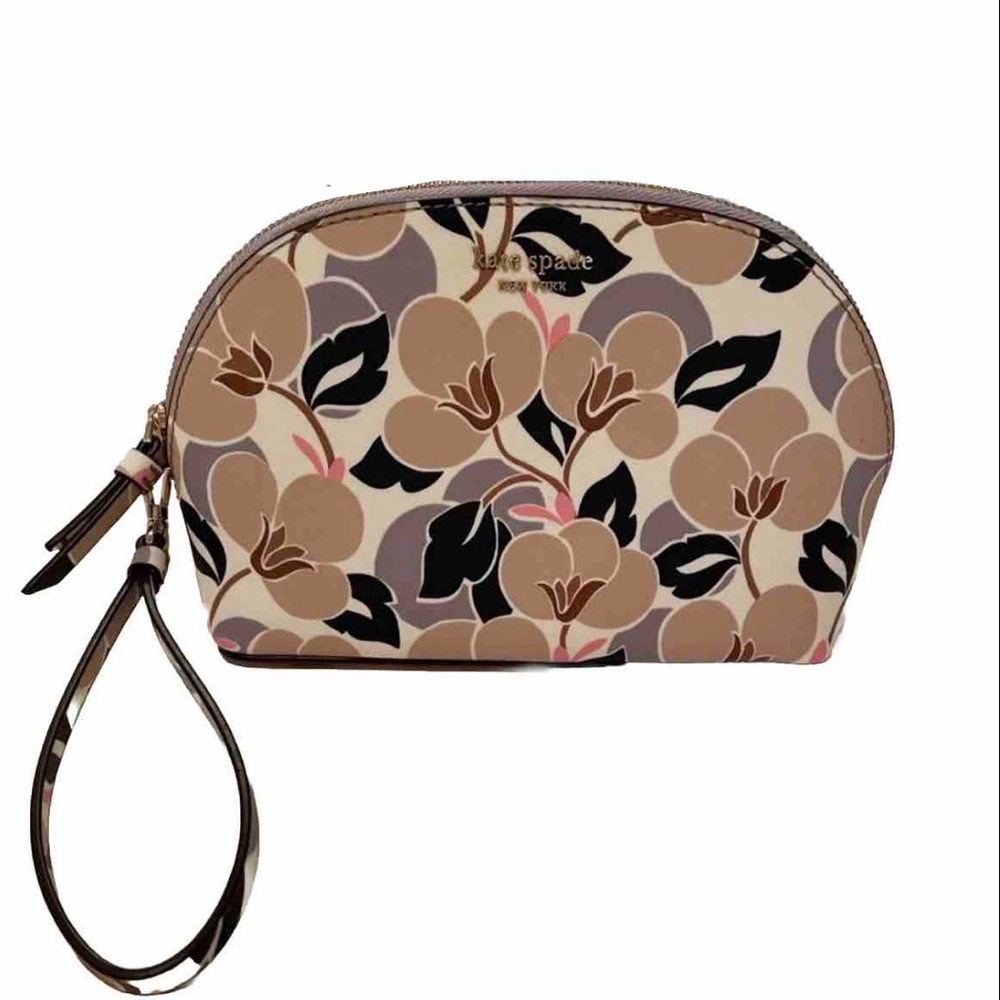 NWOT Kate Spade Cotton Patterned Spade Clutch